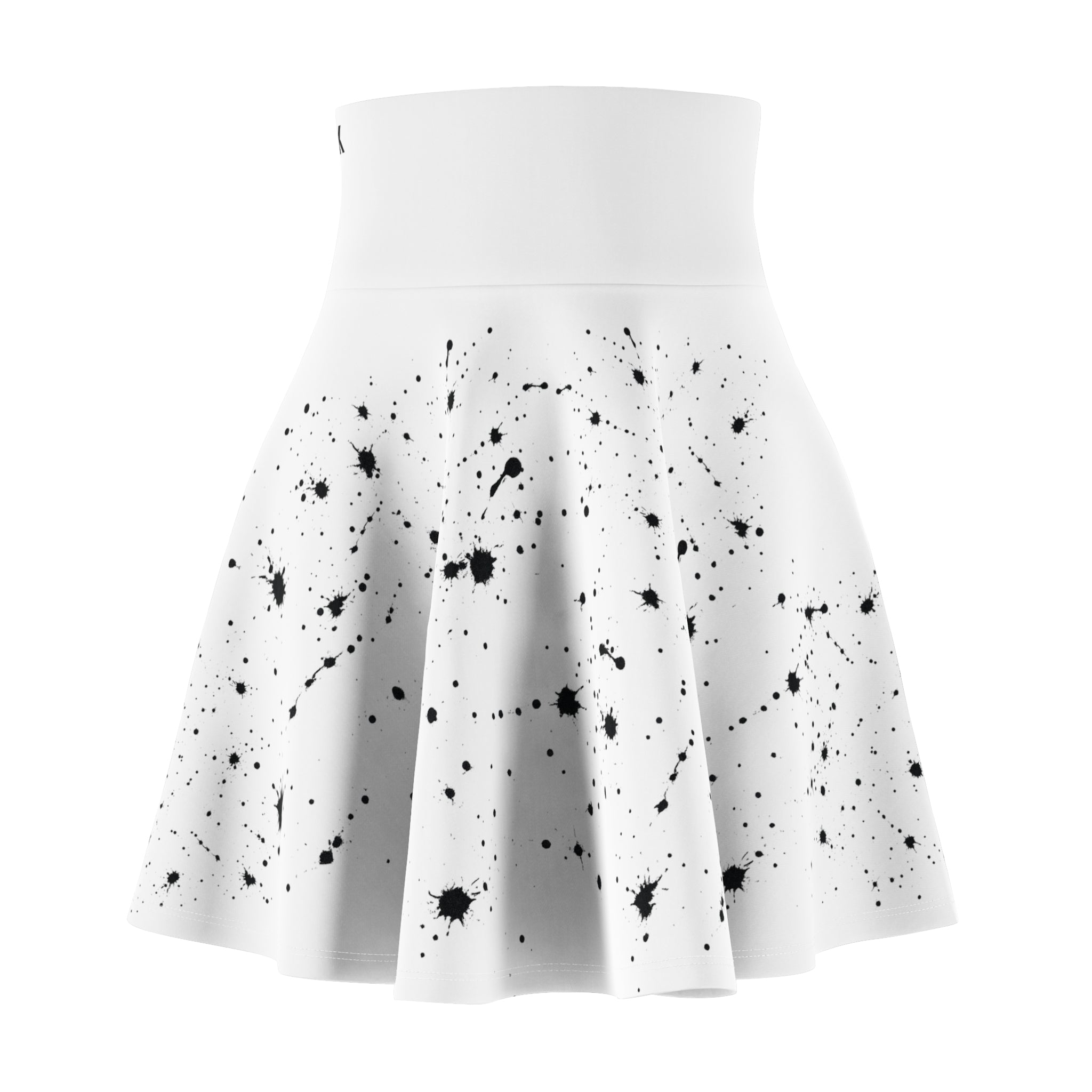 ZYVEK InkFlow Skater Skirt – Artistic Minimalist Streetwear