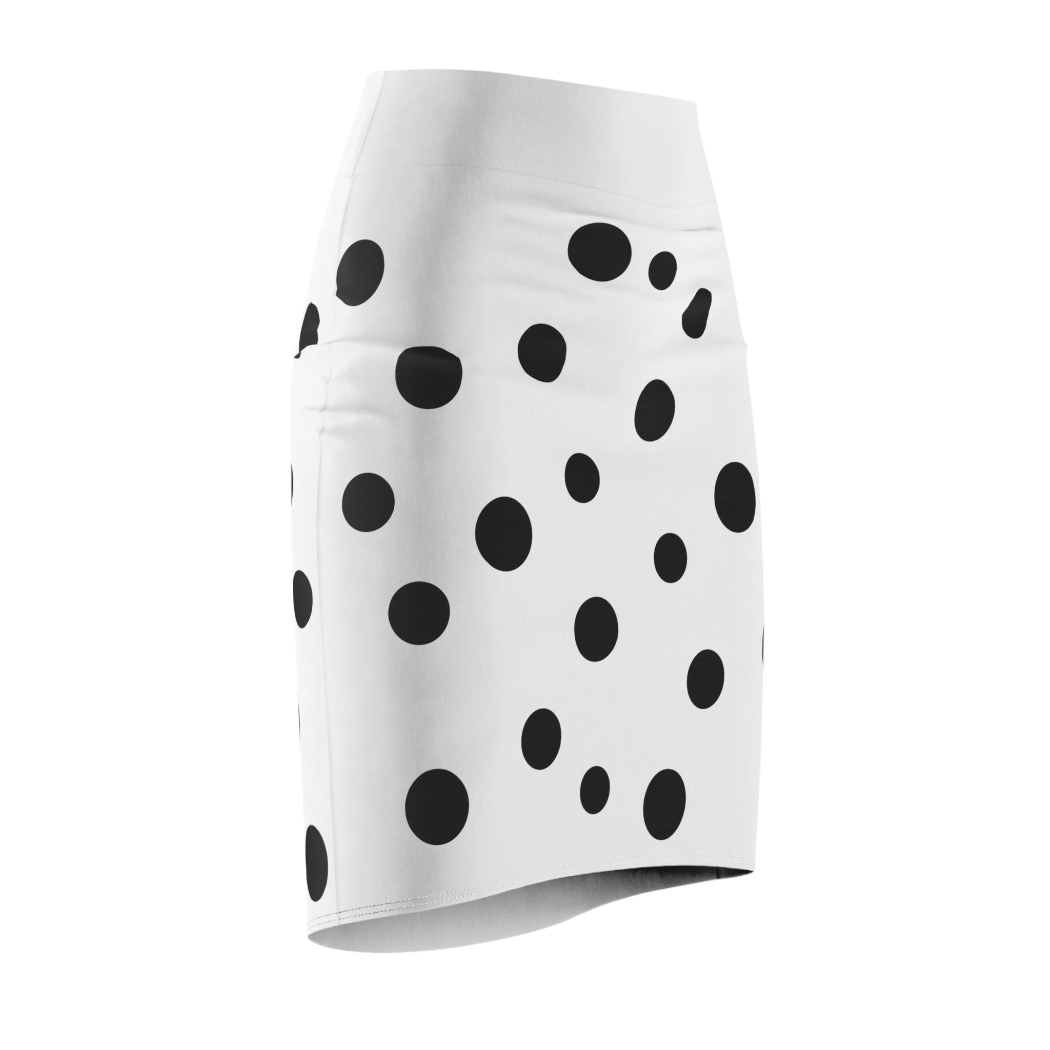 ZYVEK MonoDot Pencil Skirt – Modern Minimalist Polka Dot Skirt