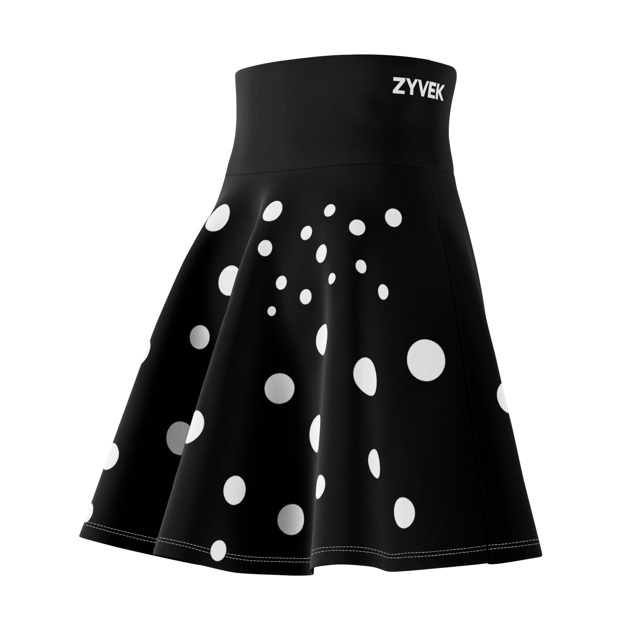 ZYVEK Midnight Polka Skater Skirt – Retro Chic Streetwear