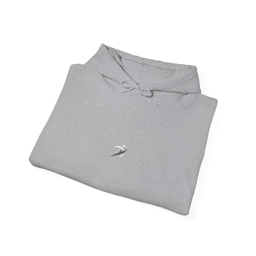 Minimal White Hoodie with Tiny Swift Bird Emblem