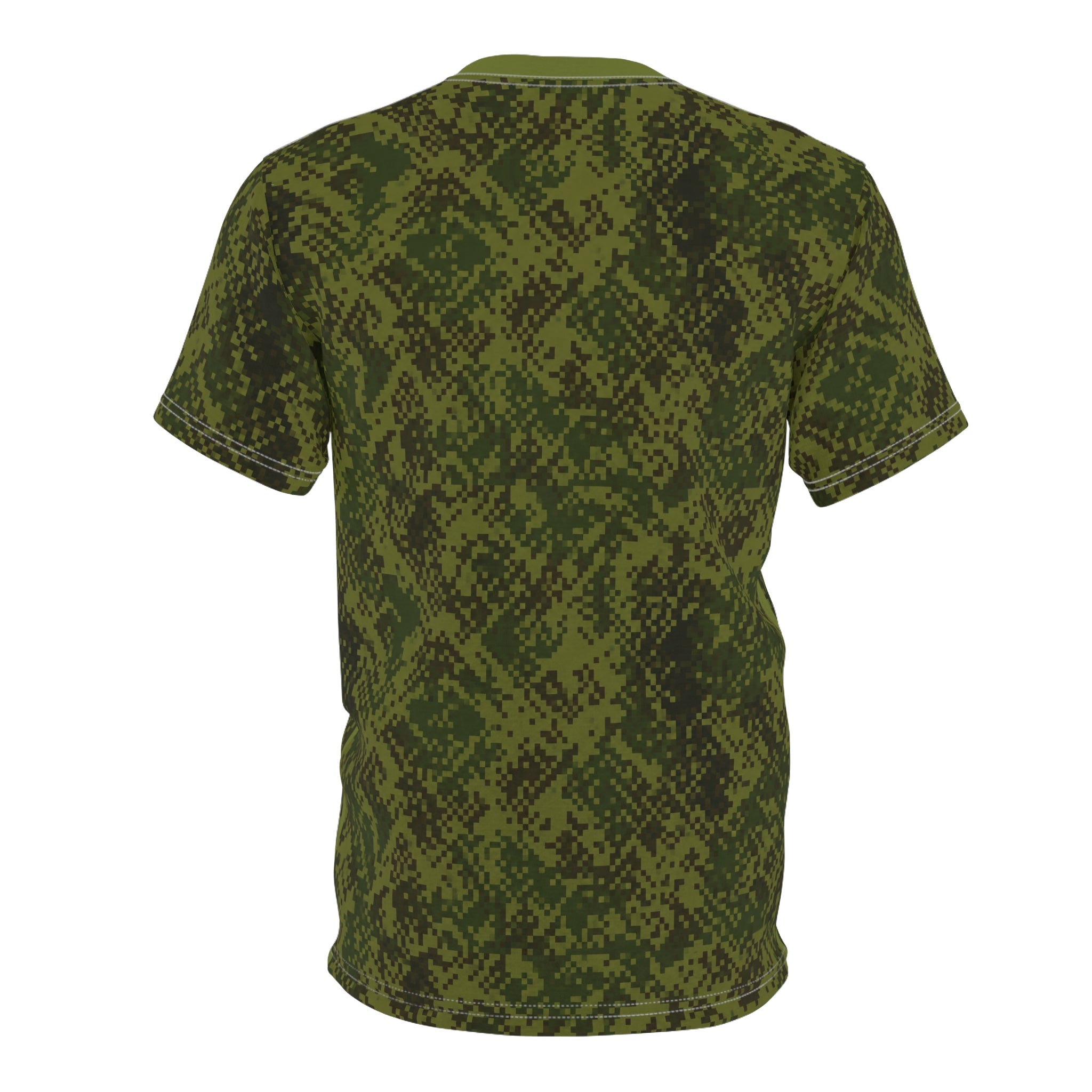 Olive Digital Camo Tee — All-Over Print Military Style