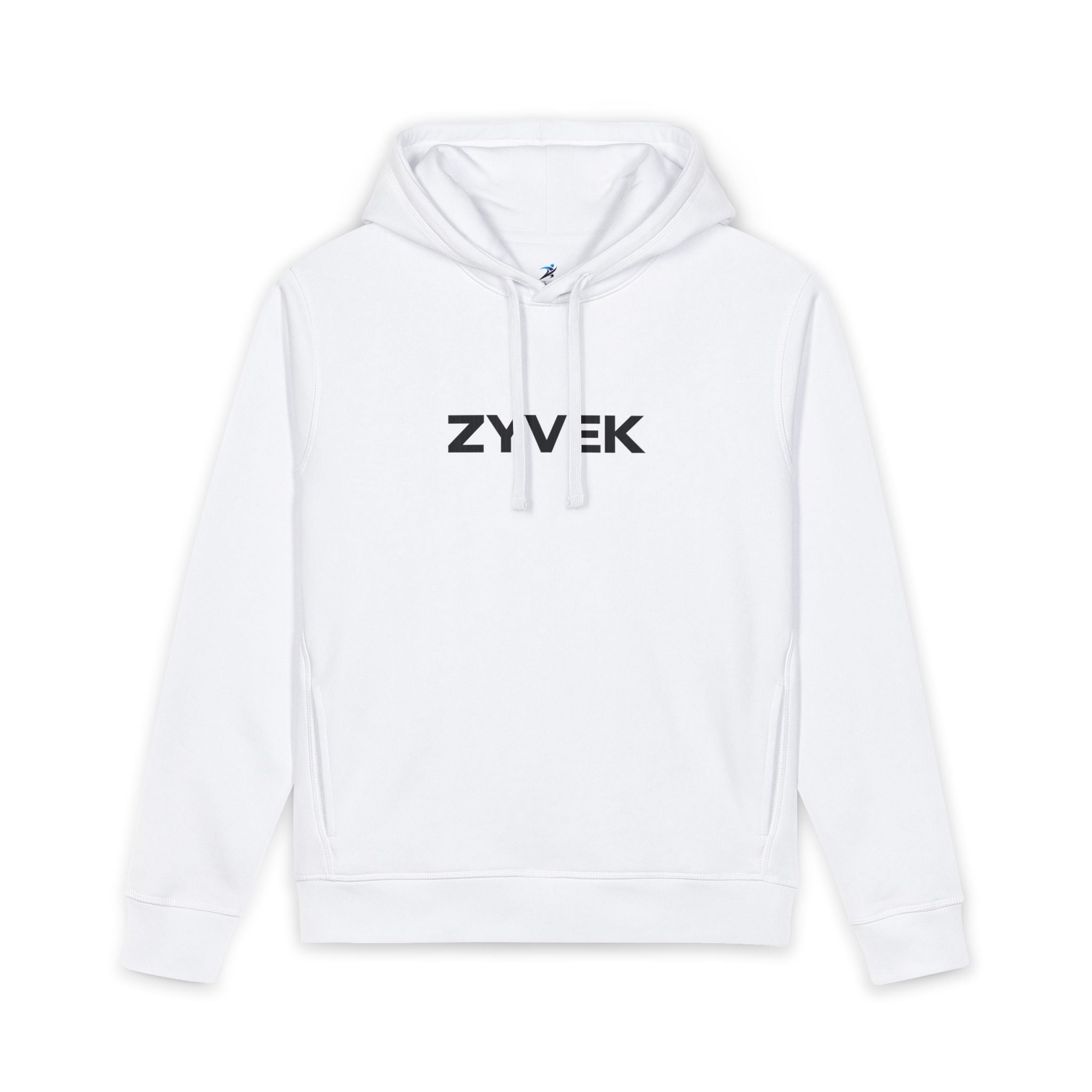ZYVEK Essential Logo Hoodie – White Edition