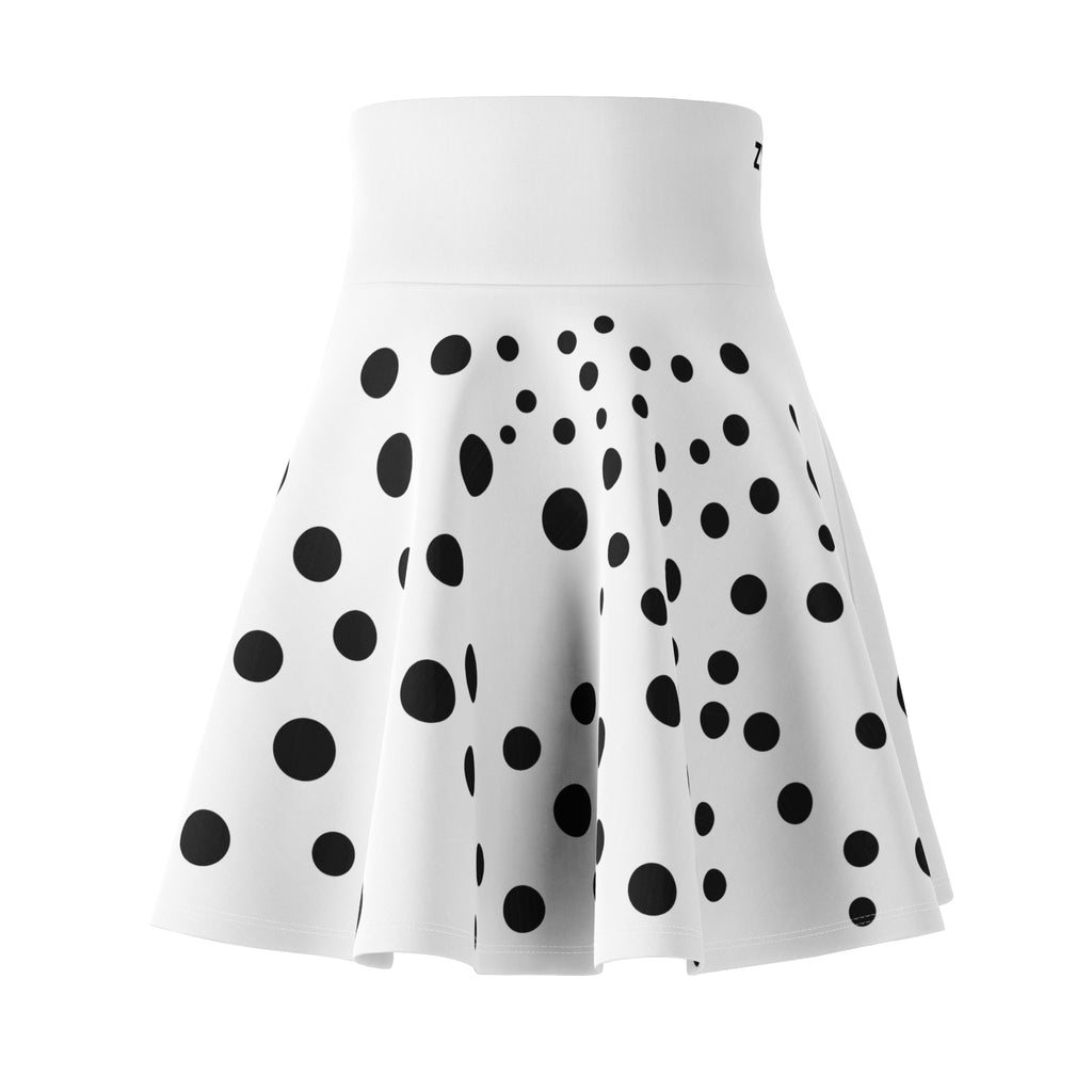 ZYVEK PolkaFlow Skater Skirt – Retro Minimalist Streetwear