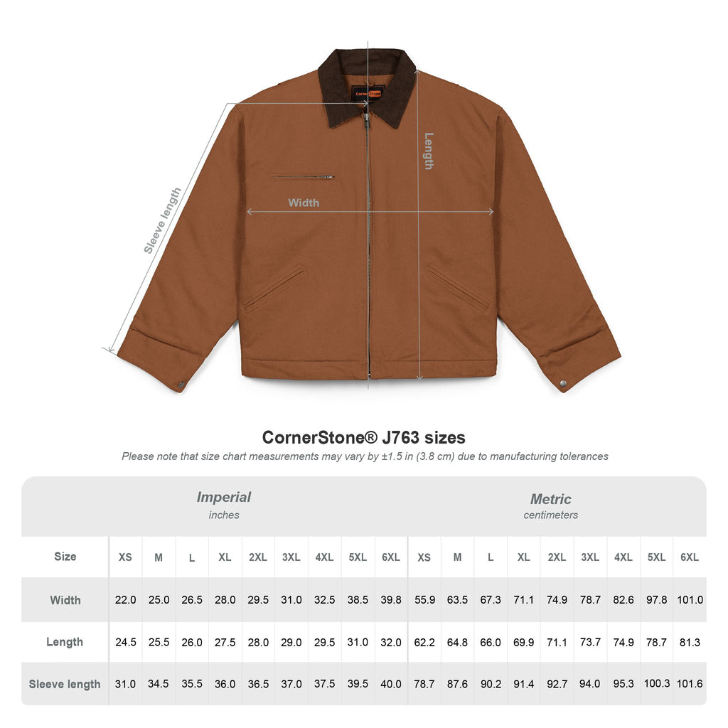 Duck Cloth Work Jacket – Durable Black Zip-Up Workwear