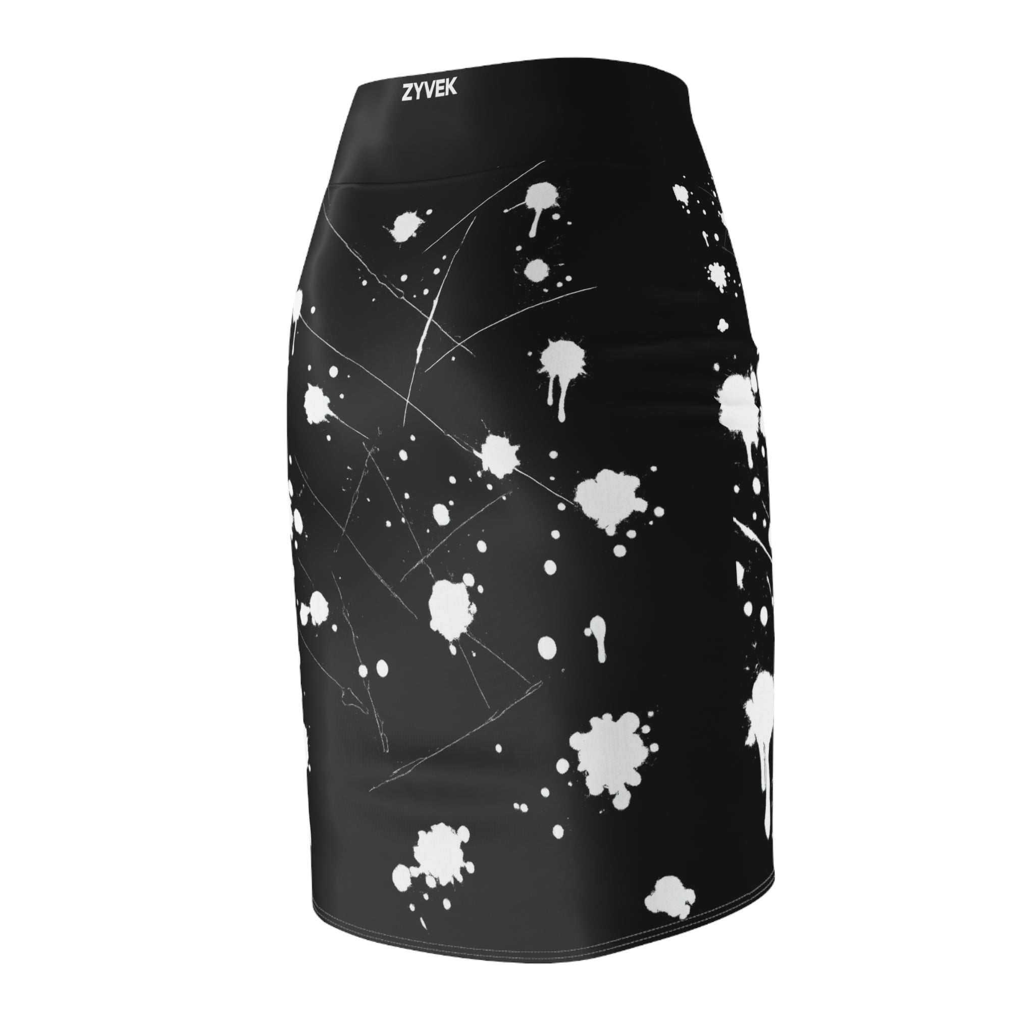 ZYVEK NightSplash Pencil Skirt – Bold Urban Streetwear Skirt