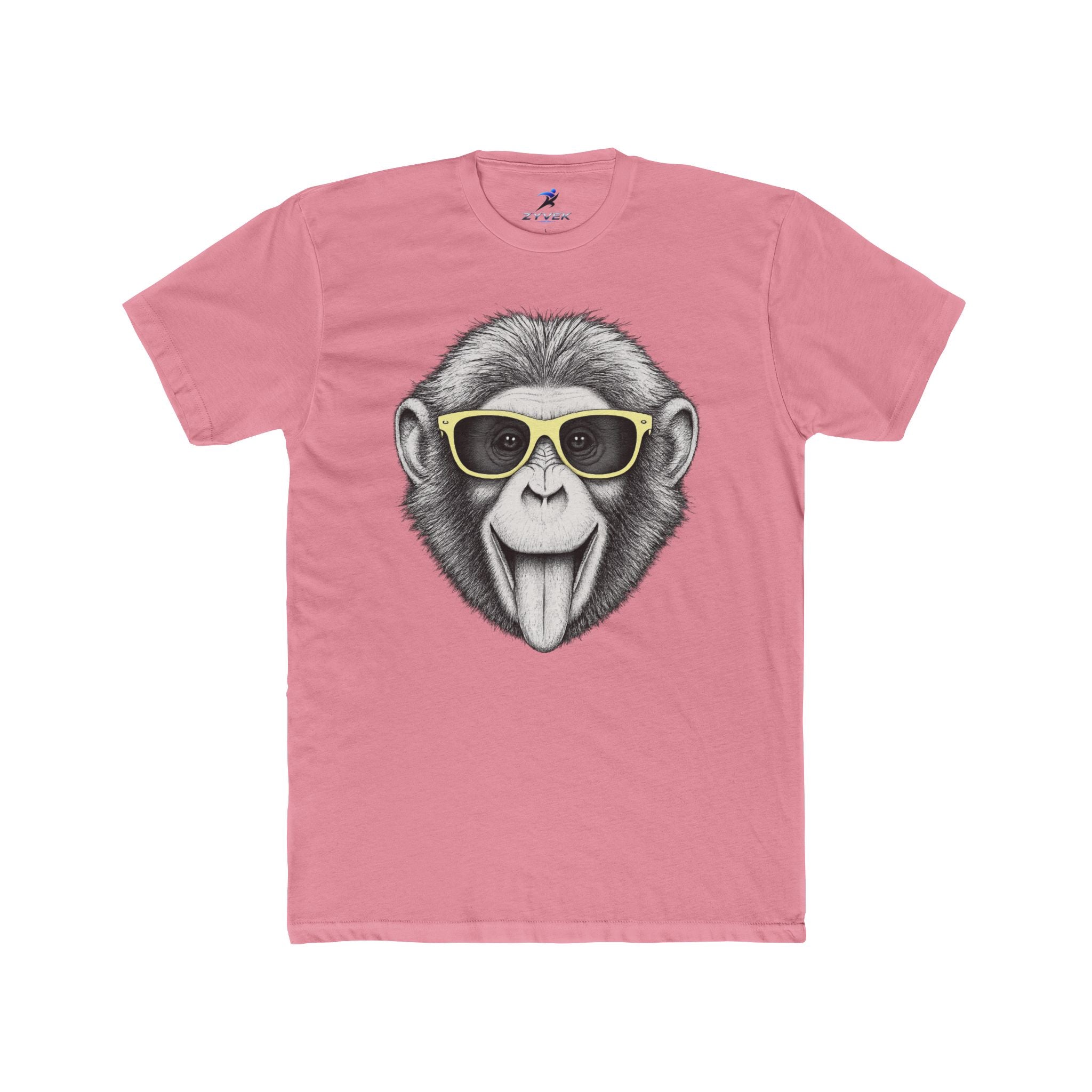 Chimp with Sunglasses Graphic Tee — Playful Monkey Face T-Shirt