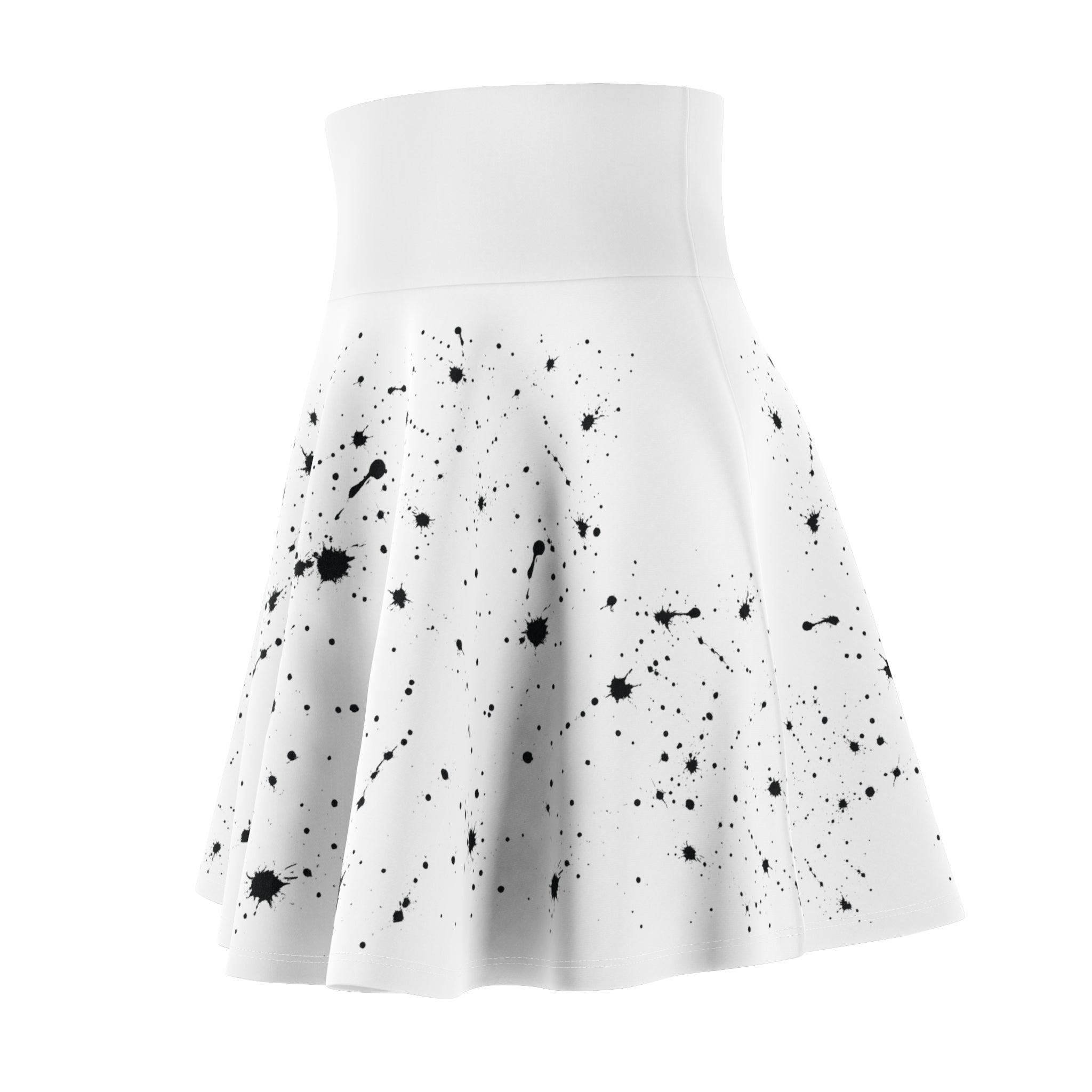 ZYVEK InkFlow Skater Skirt – Artistic Minimalist Streetwear