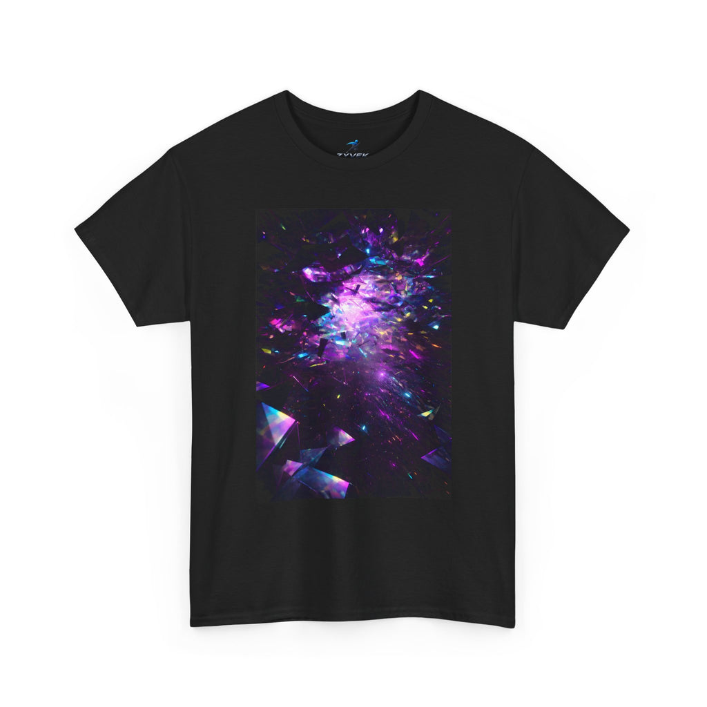 Galaxy Prism Tee — Neon Cosmic Space Graphic T-Shirt