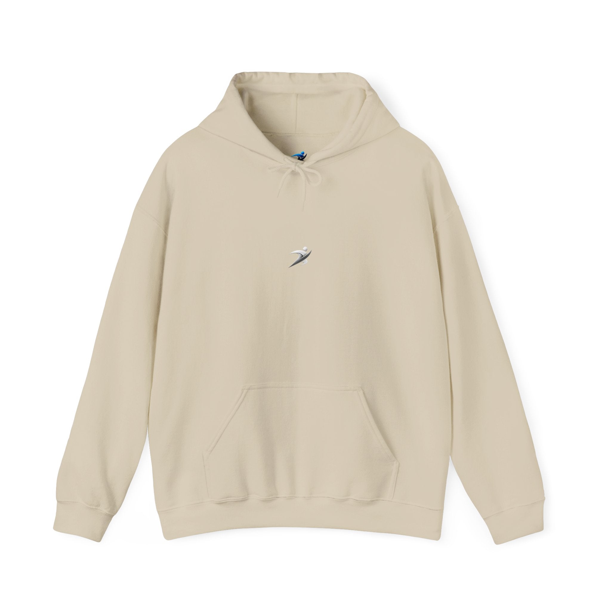 Minimal White Hoodie with Tiny Swift Bird Emblem