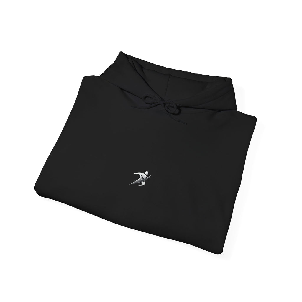 Minimal White Hoodie with Tiny Swift Bird Emblem