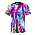 Abstract Neon Brushstroke Tee — Vibrant All-Over Print Shirt