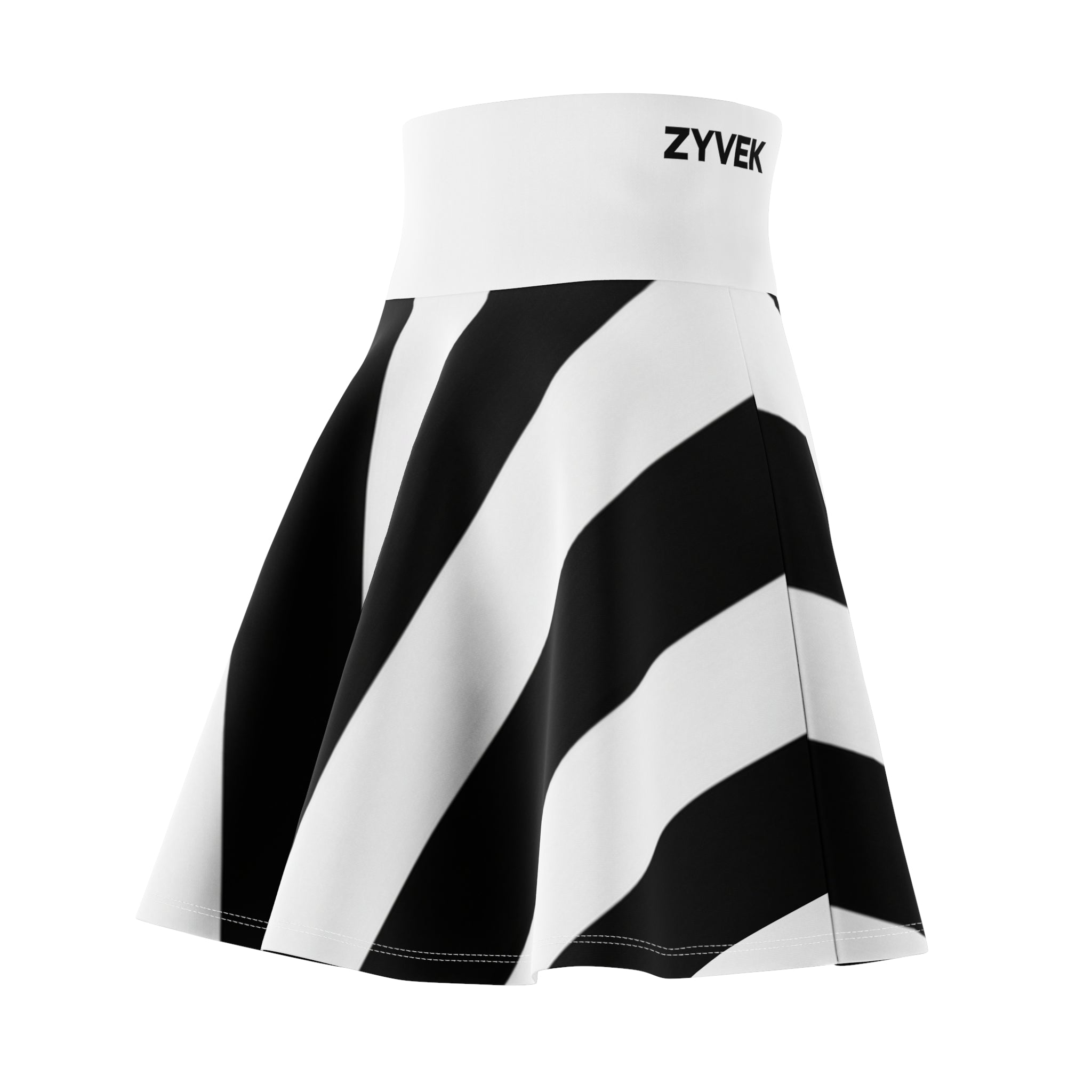 ZYVEK Zebra Motion Skater Skirt