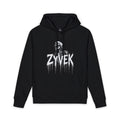 Zyvek Skull Drip Hoodie — Gothic Black Graphic Pullover