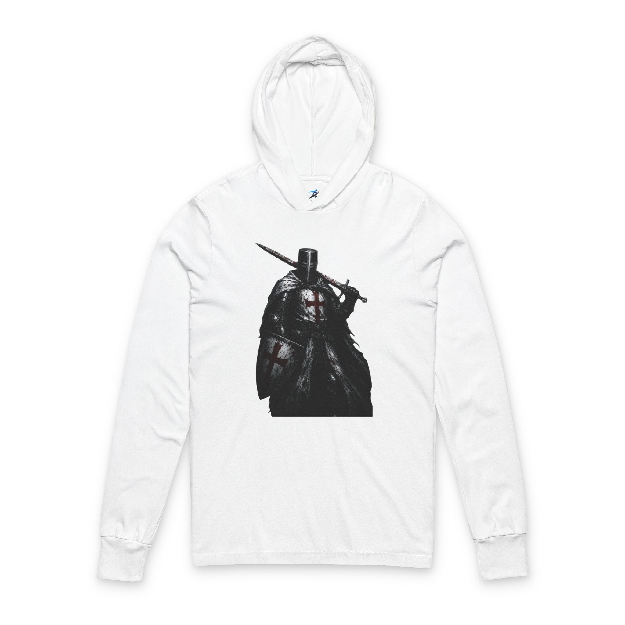 Medieval Knight Hooded Tee — Dark Crusader Graphic Long Sleeve