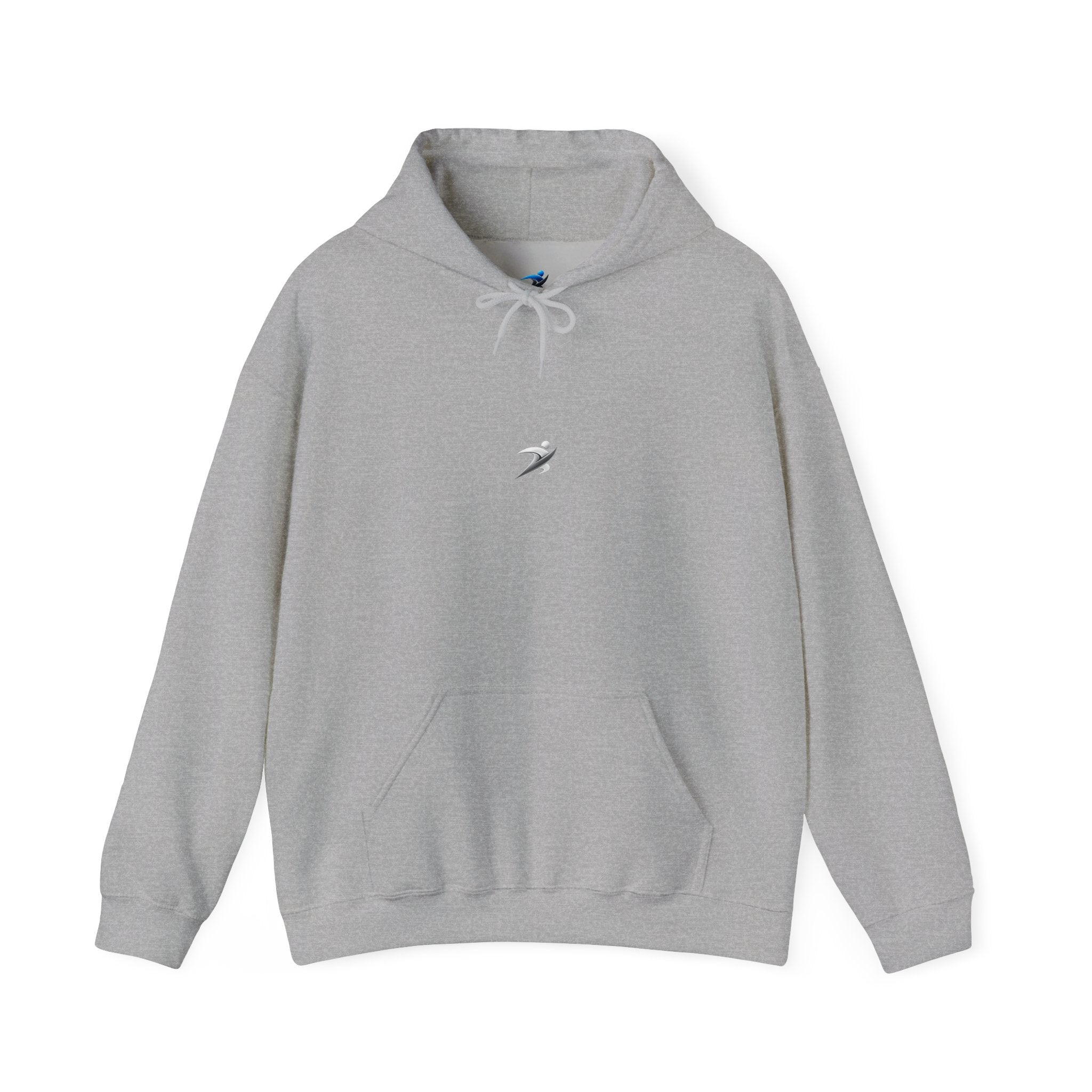 Minimal White Hoodie with Tiny Swift Bird Emblem