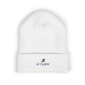 Embroidered Winter Beanie — Blue Wave Surfer Cuffed Hat