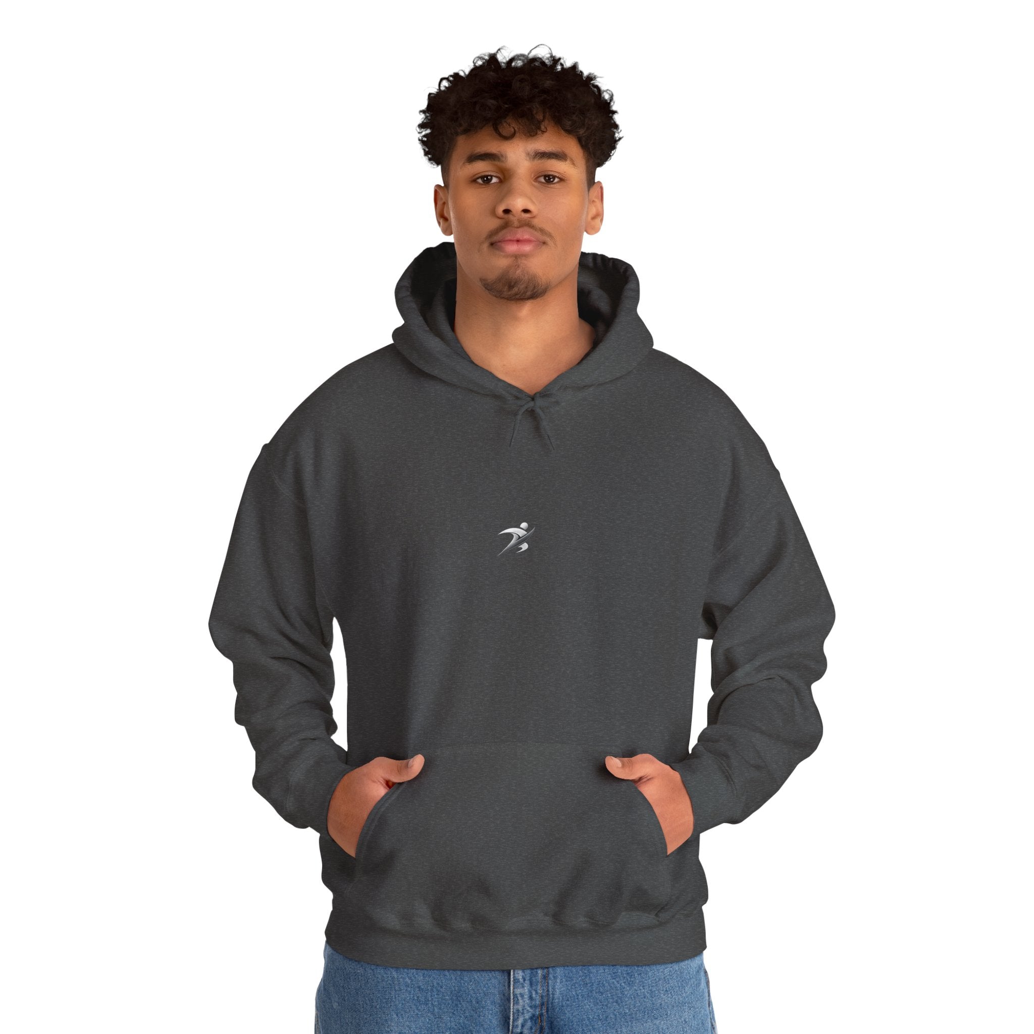 Minimal White Hoodie with Tiny Swift Bird Emblem