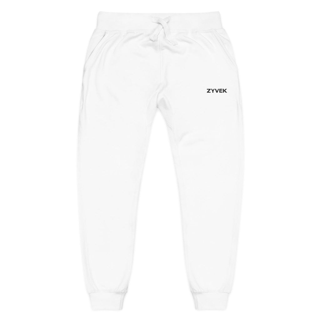 ZYVEK Classic White Joggers – Minimalist Premium Sweatpants
