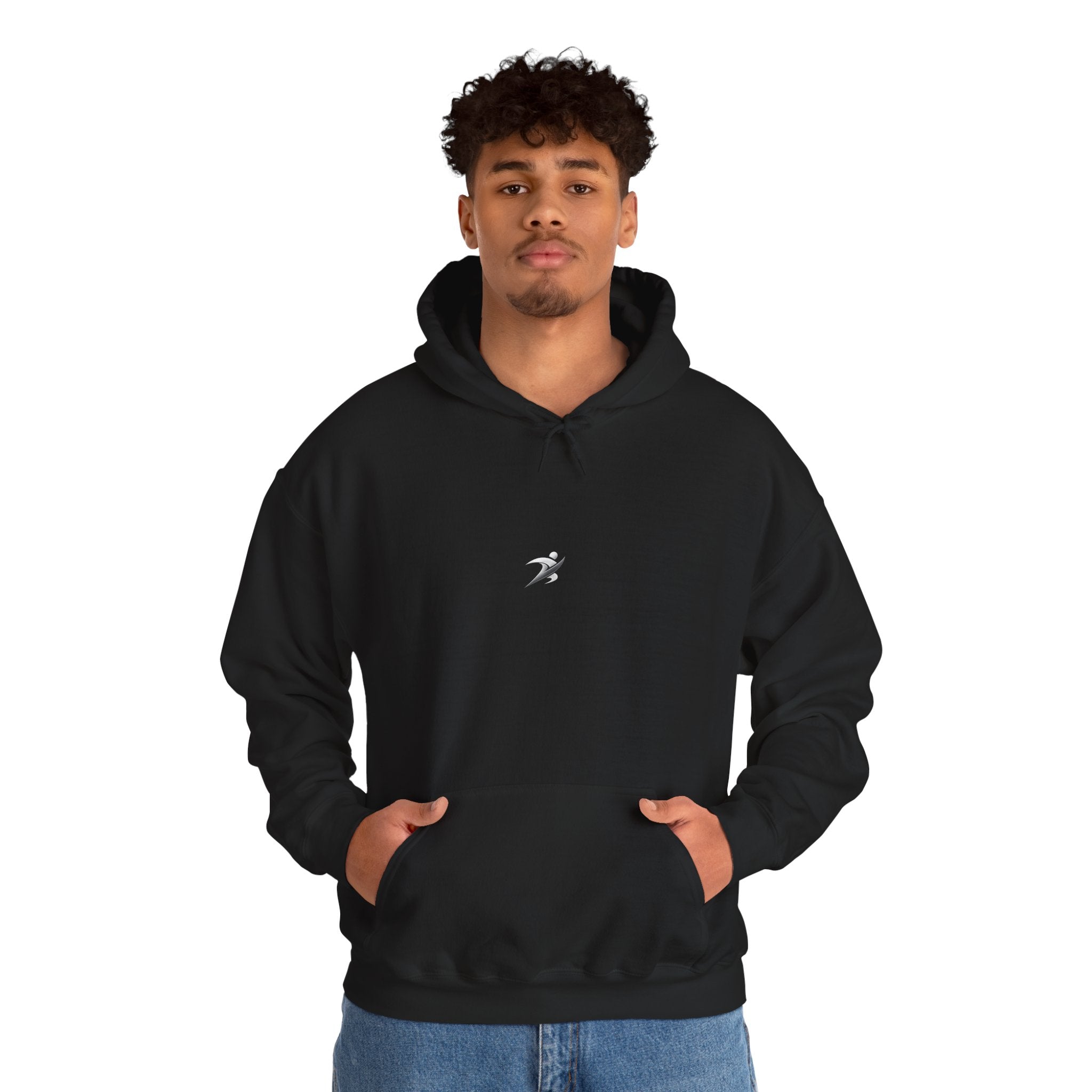 Minimal White Hoodie with Tiny Swift Bird Emblem