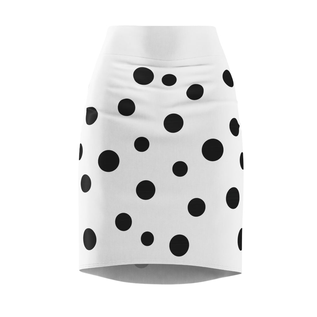 ZYVEK MonoDot Pencil Skirt – Modern Minimalist Polka Dot Skirt