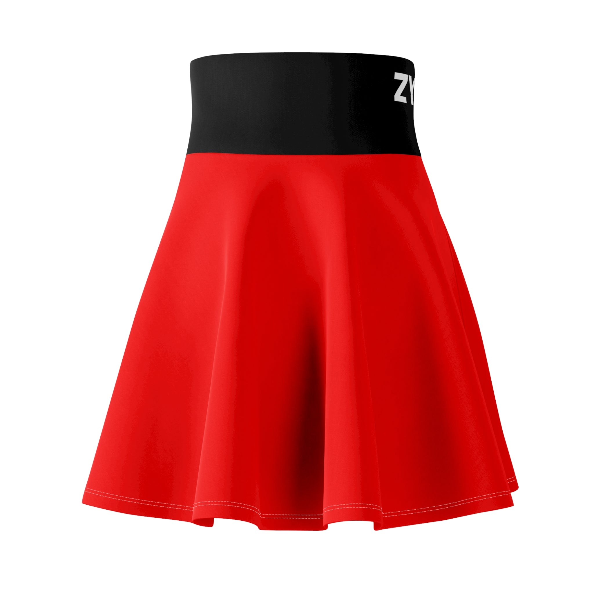 ZYVEK Crimson Flow Skater Skirt