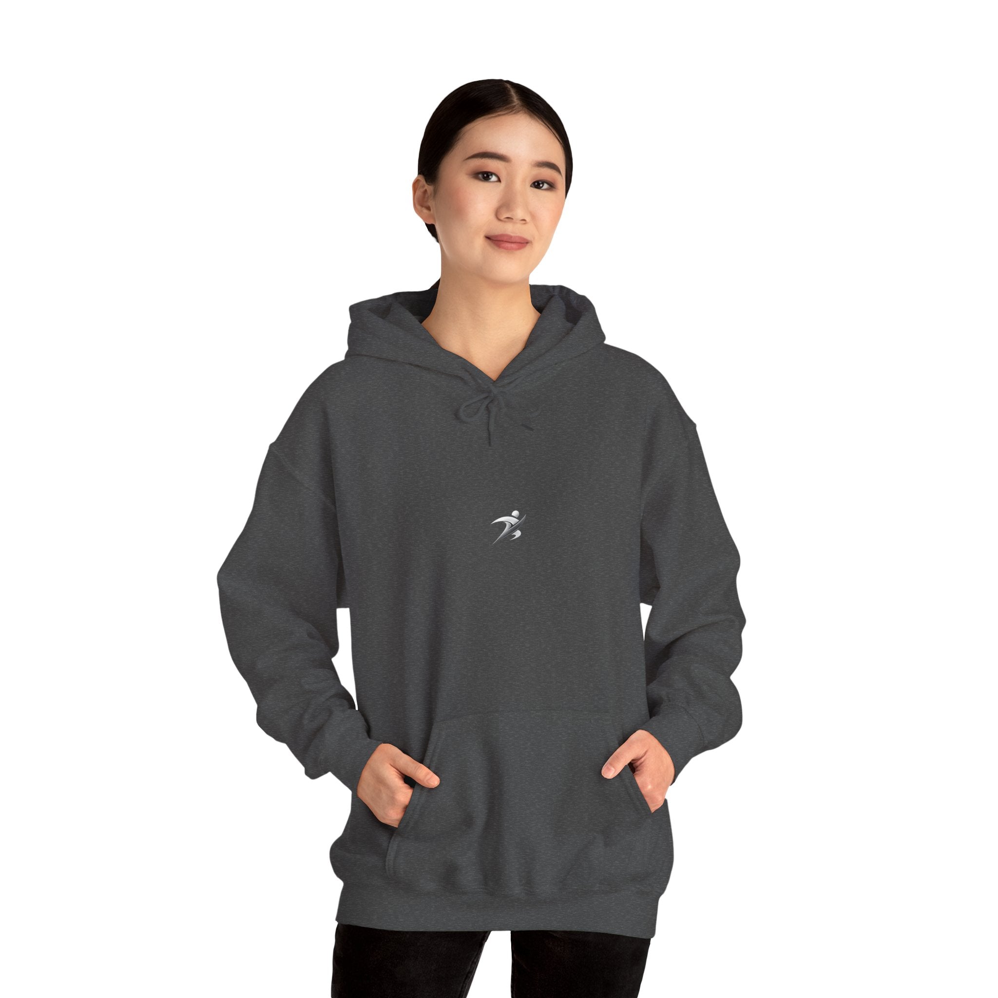Minimal White Hoodie with Tiny Swift Bird Emblem