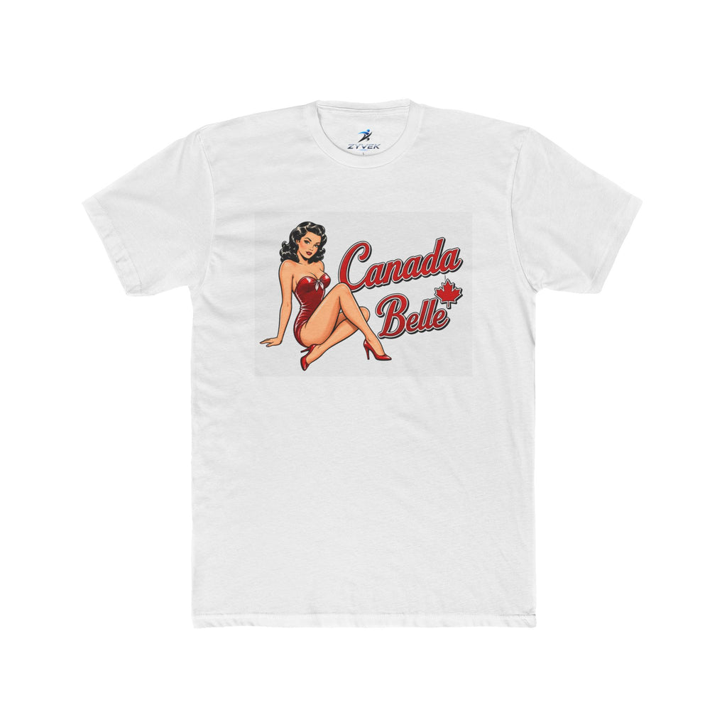 Canada Babe Pin-Up T-Shirt – Retro Canadian Flag Graphic Tee