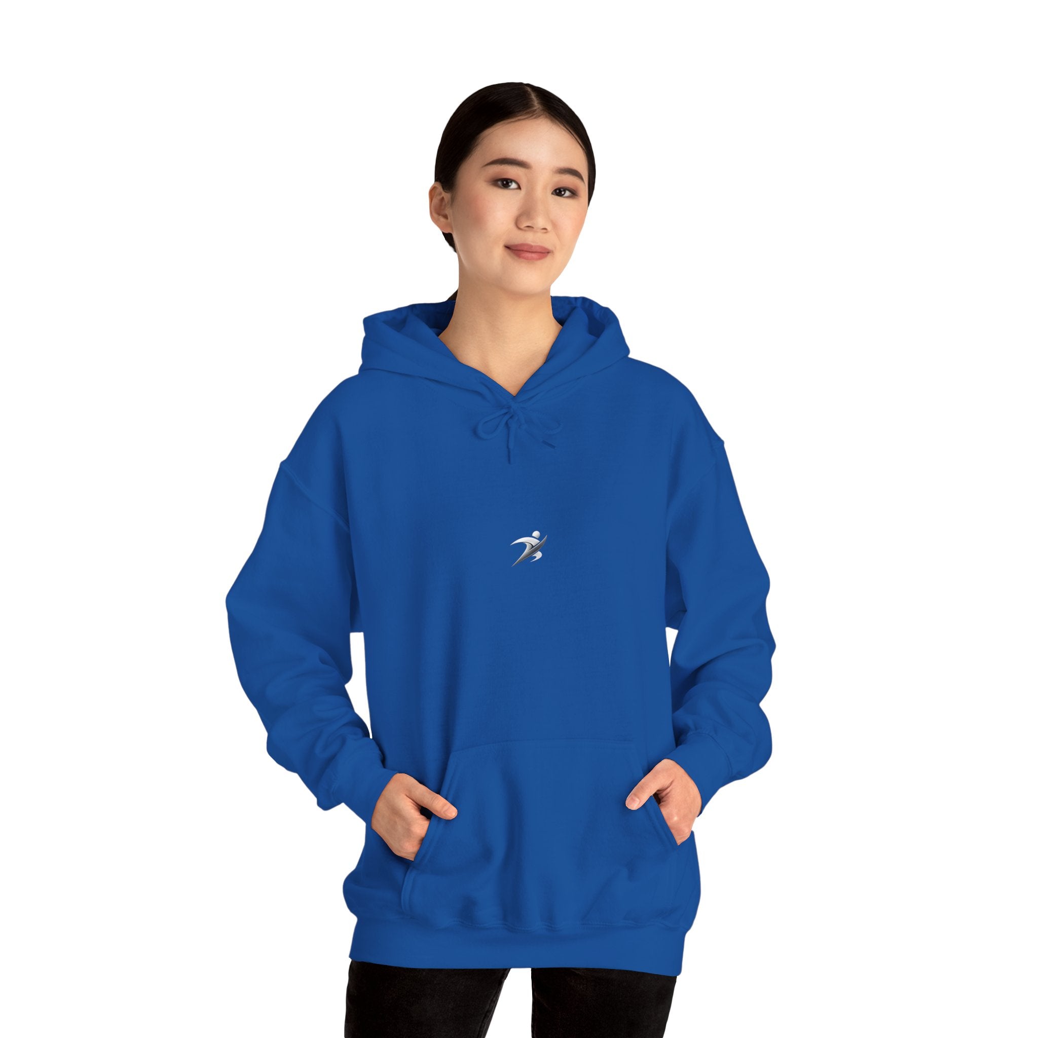 Minimal White Hoodie with Tiny Swift Bird Emblem