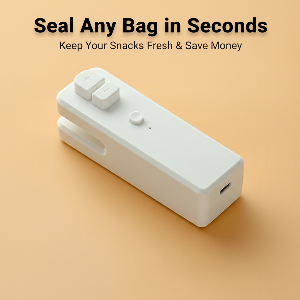 Mini Machine à Sceller Portable – Ferme Sachets & Aliments Facilement | Rechargeable USB