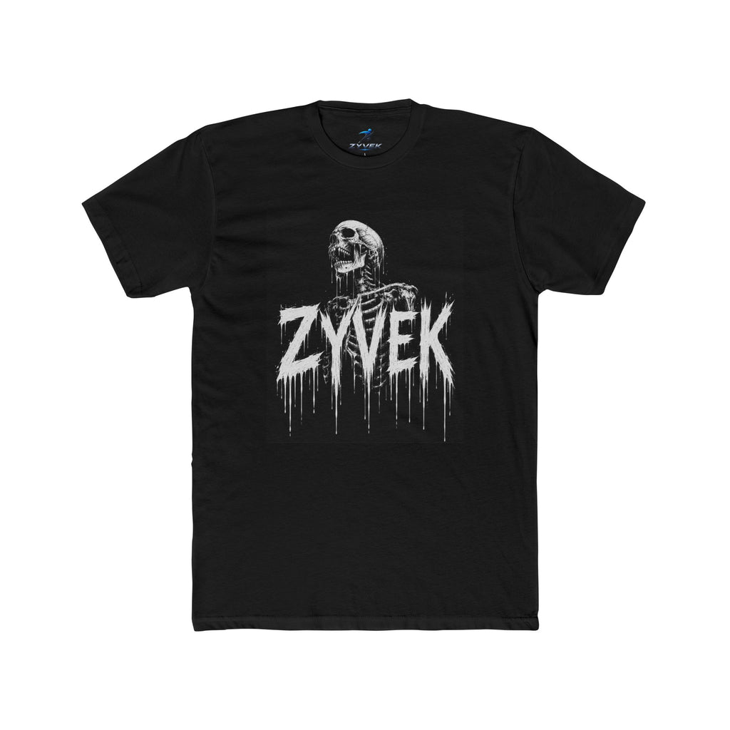 Zyvek Skeleton Drip Tee — Gothic Skull Graphic T-Shirt