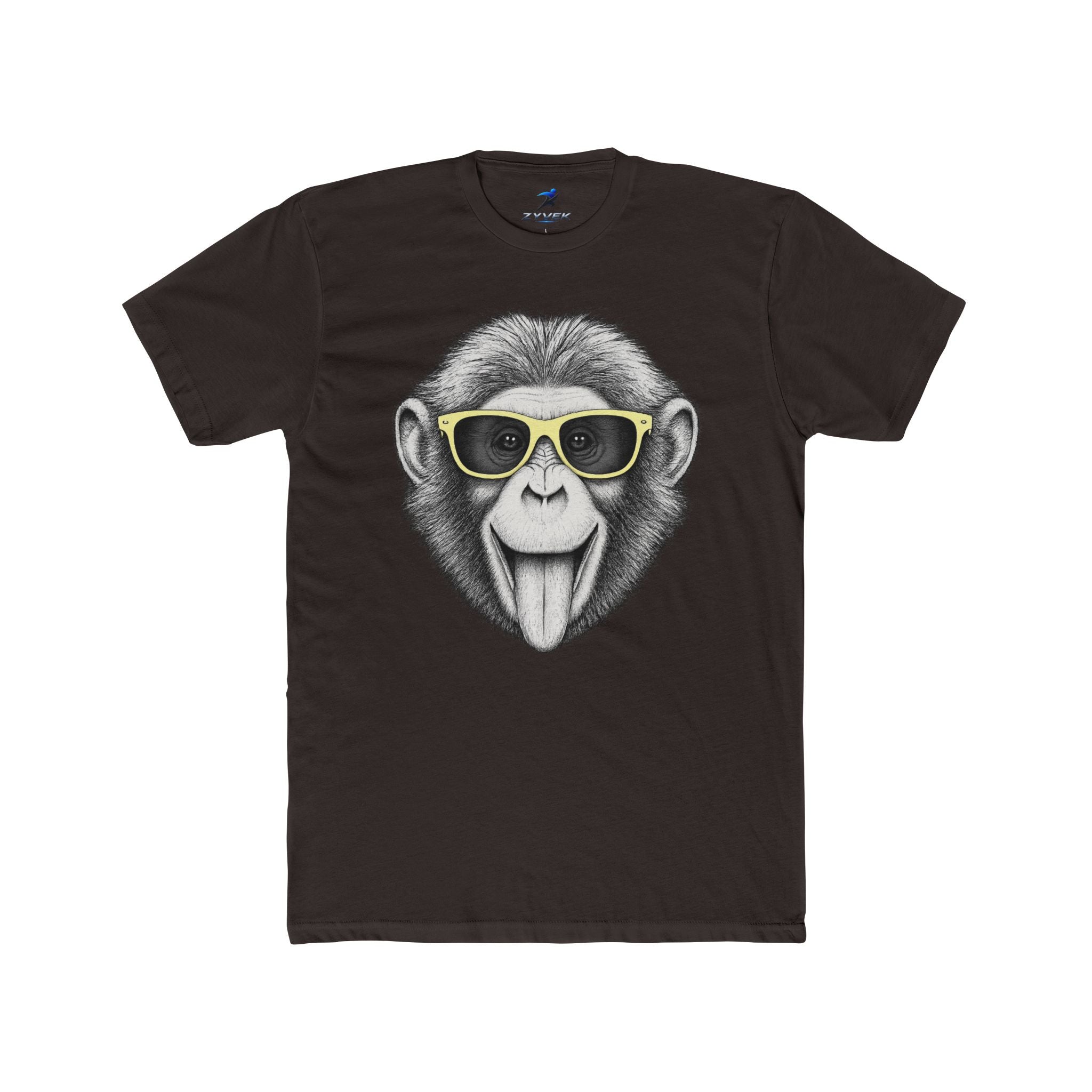 Chimp with Sunglasses Graphic Tee — Playful Monkey Face T-Shirt