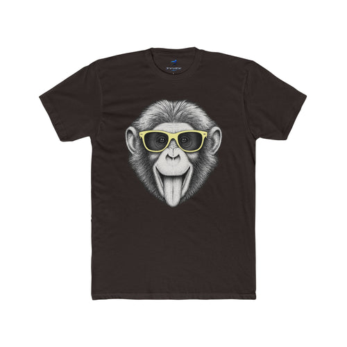 Chimp with Sunglasses Graphic Tee — Playful Monkey Face T-Shirt