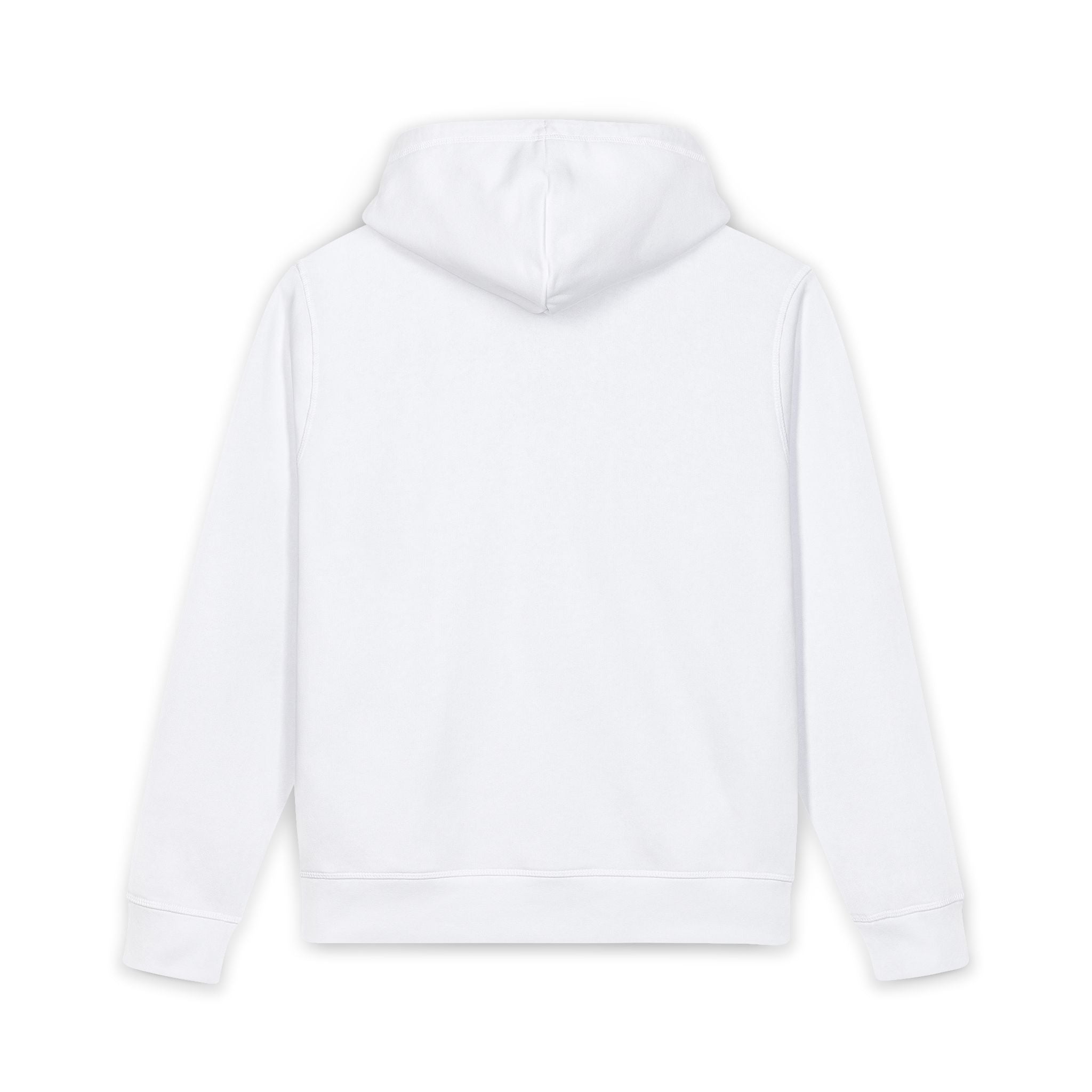 Skull & Butterflies Hoodie — Organic White Pullover Sweatshirt