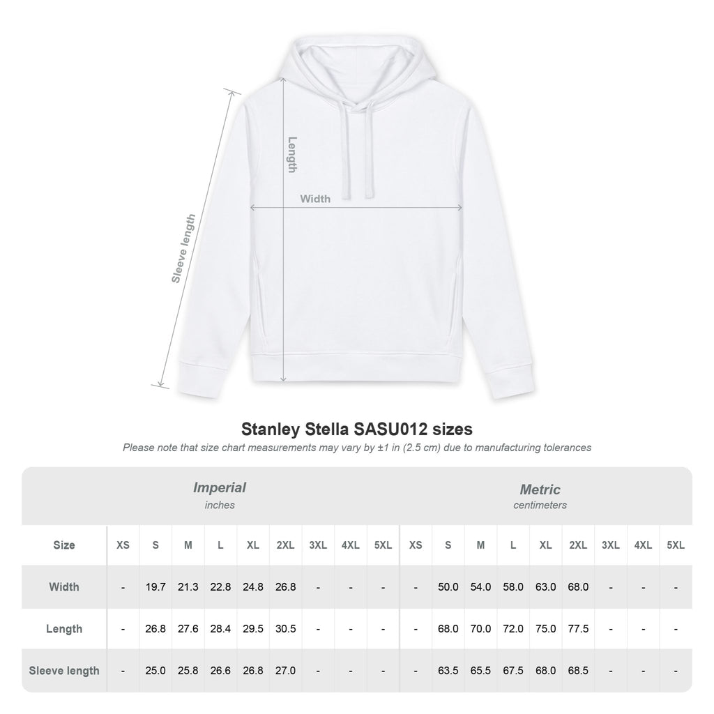 Skull & Butterflies Hoodie — Organic White Pullover Sweatshirt