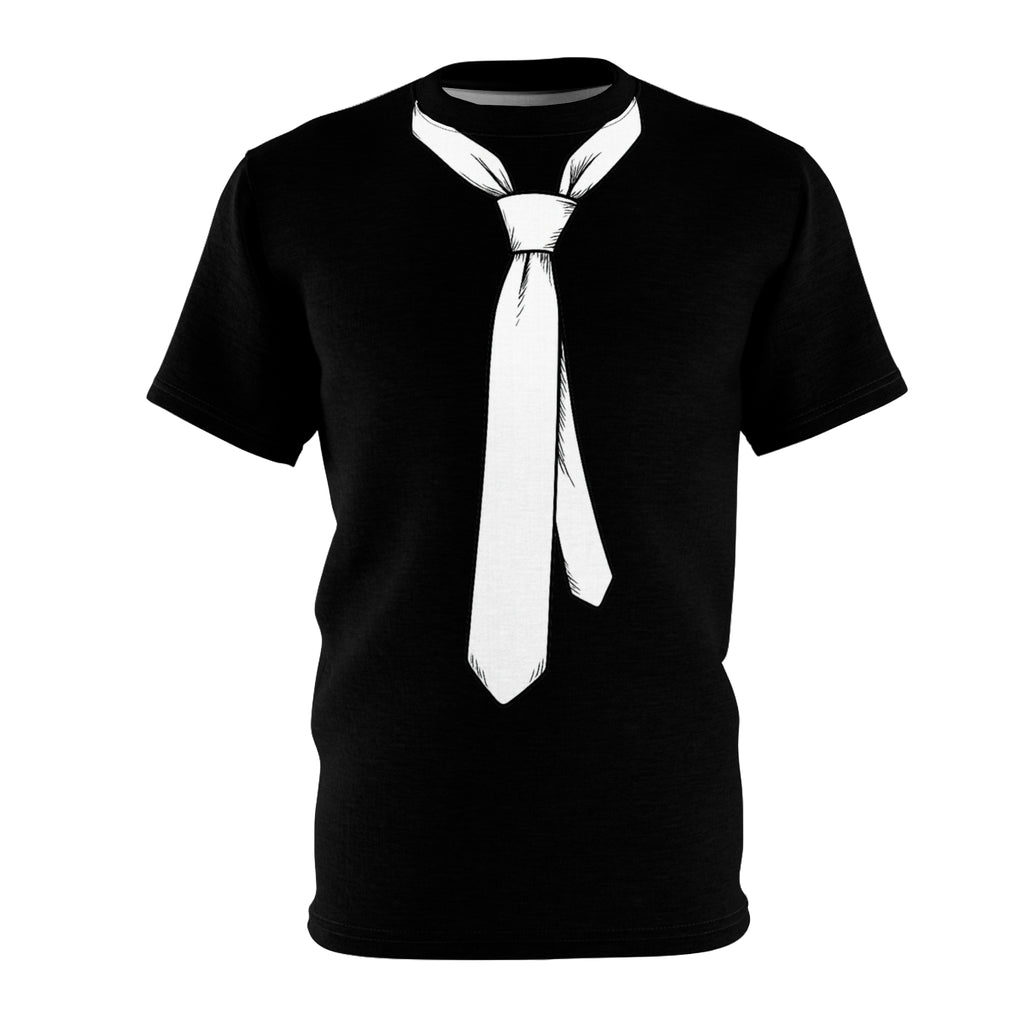 T-Shirt - Novelty Tie Graphic Tee, Black 'Tie' Costume Shirt for Casual Wear & Parties