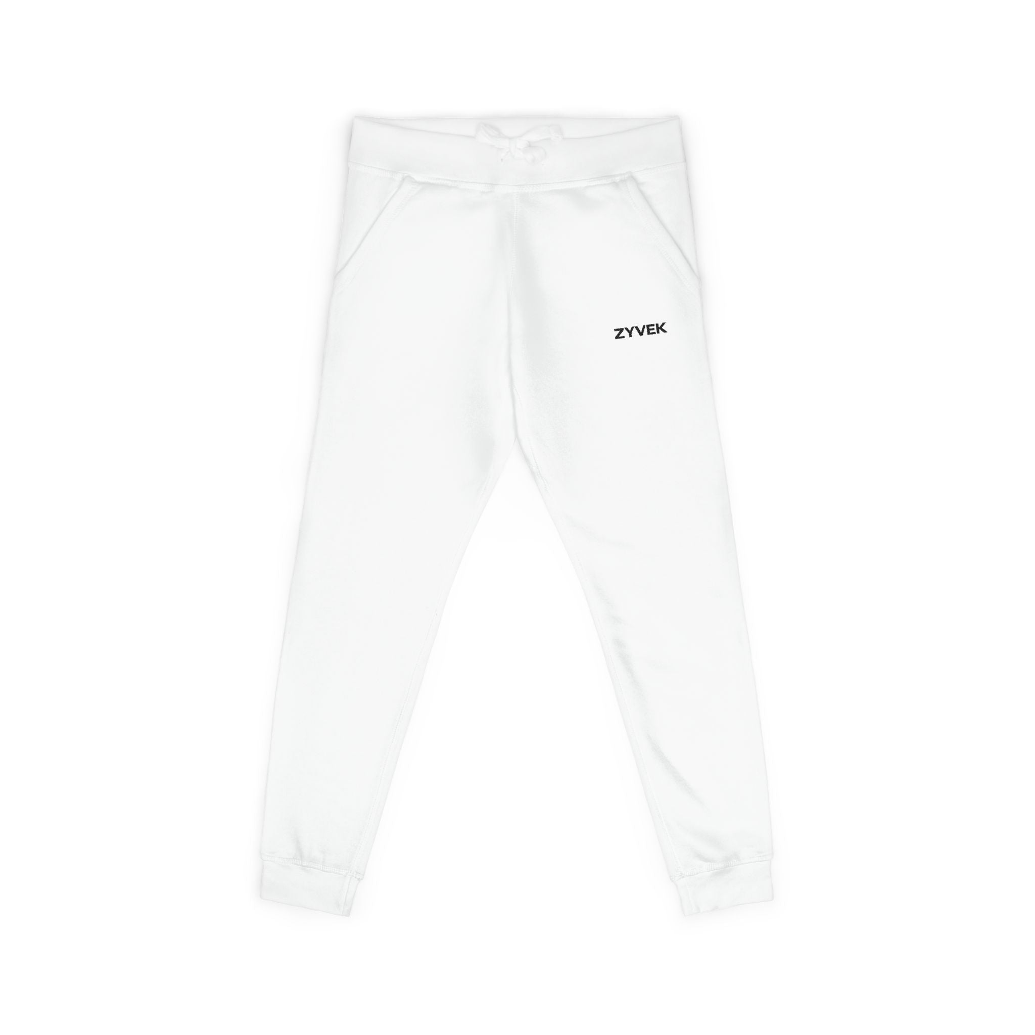 ZYVEK Classic White Joggers – Minimalist Premium Sweatpants