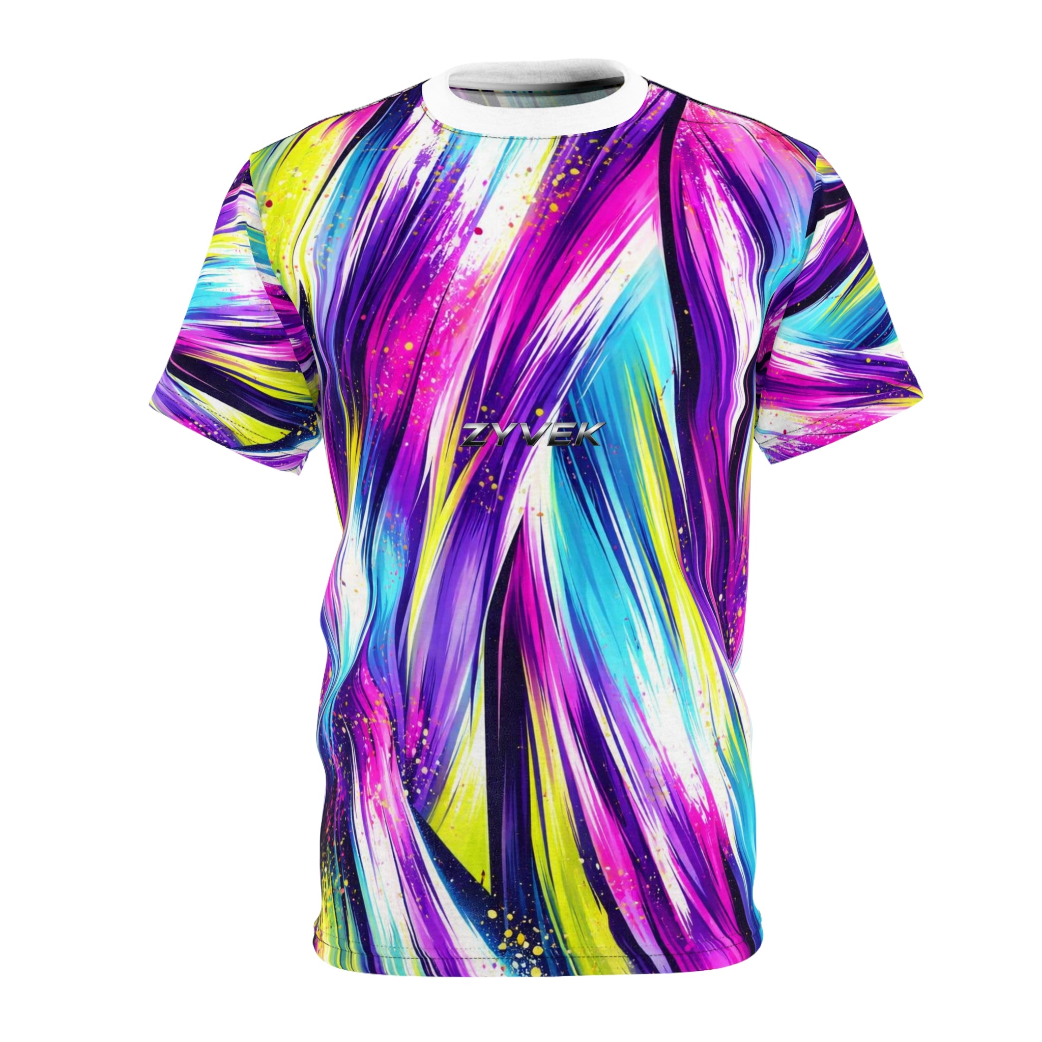 All-Over Paint Stroke Tee — Vibrant Abstract Art T-Shirt
