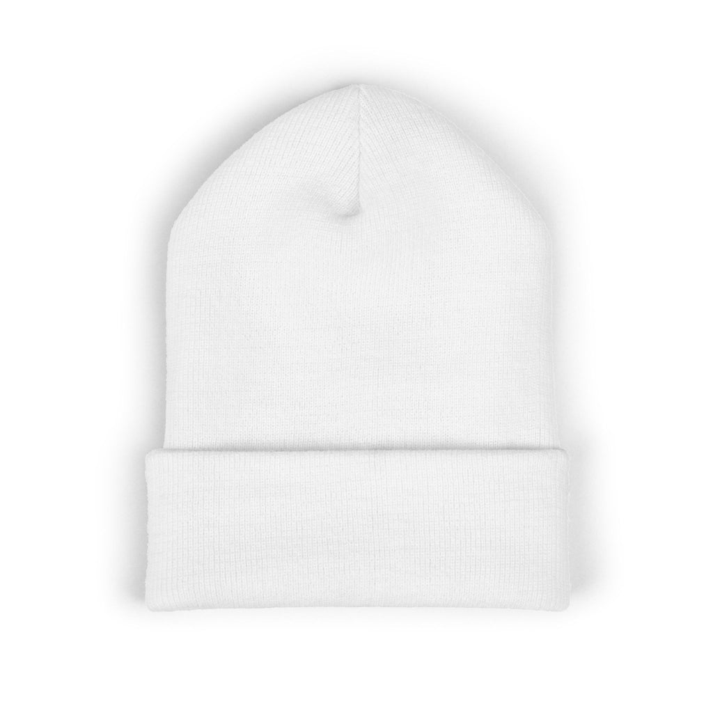 Embroidered Winter Beanie — Blue Wave Surfer Cuffed Hat