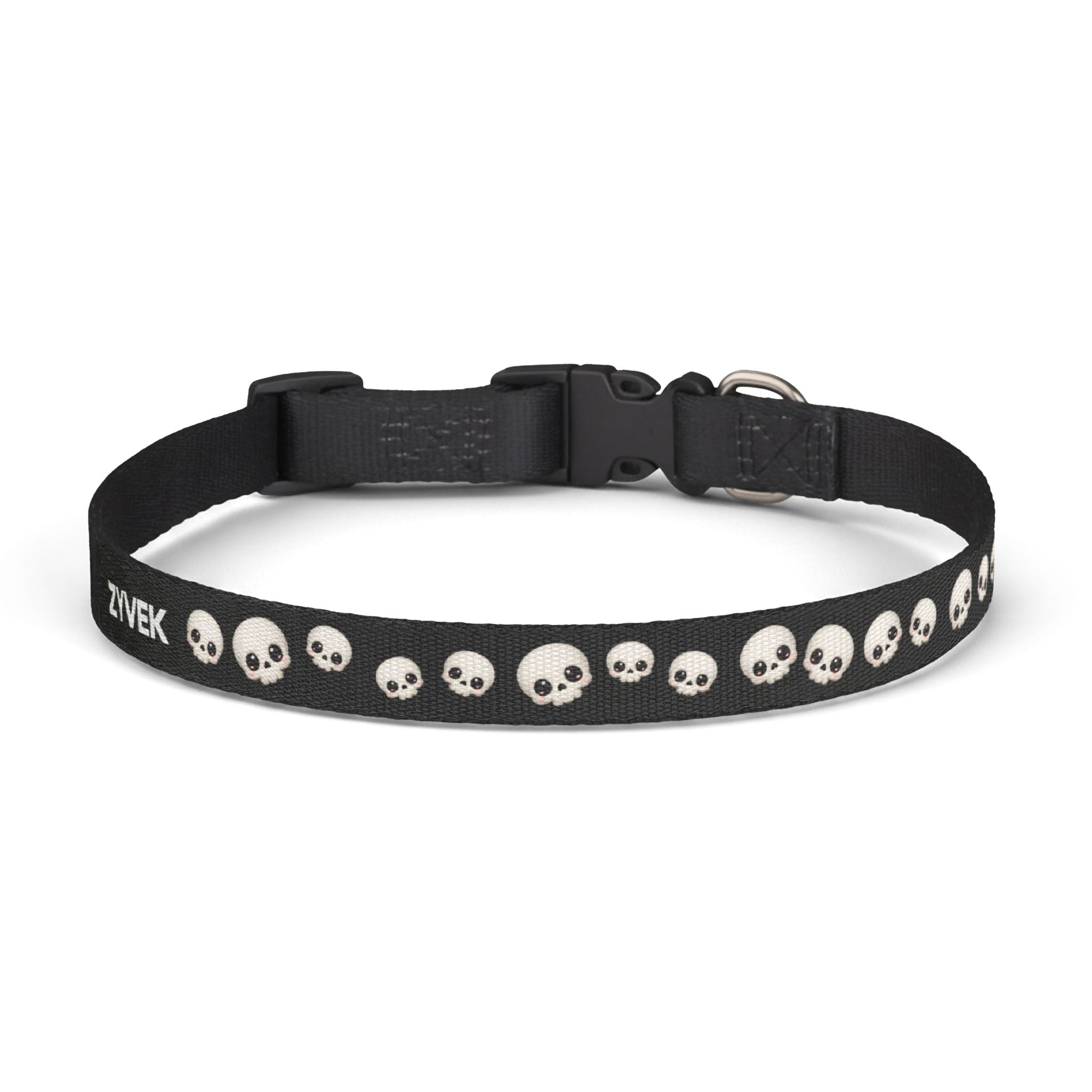 Cute Skull Dog Collar – Adjustable Gothic Pet Collar