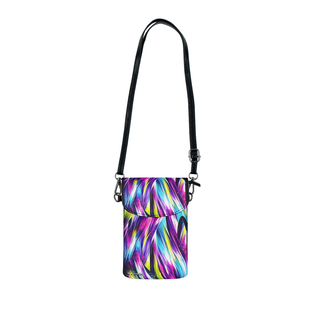 slim cell phone ZYVEK Neon Flow Crossbody Bag