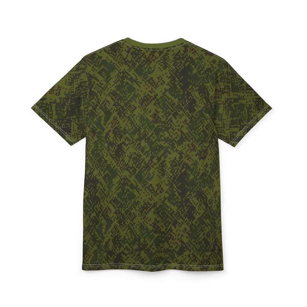 Olive Digital Camo Tee — All-Over Print Military Style