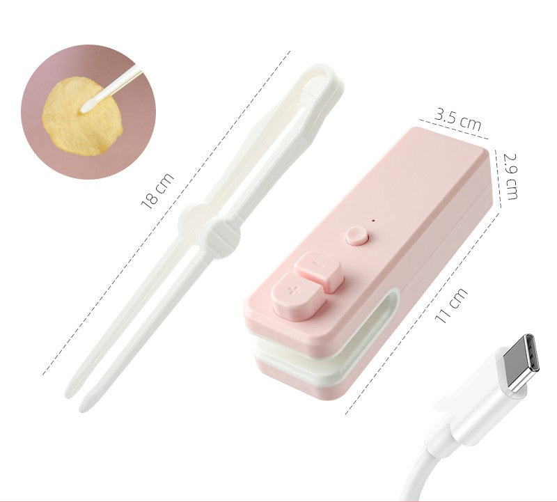 Mini Machine à Sceller Portable – Ferme Sachets & Aliments Facilement | Rechargeable USB