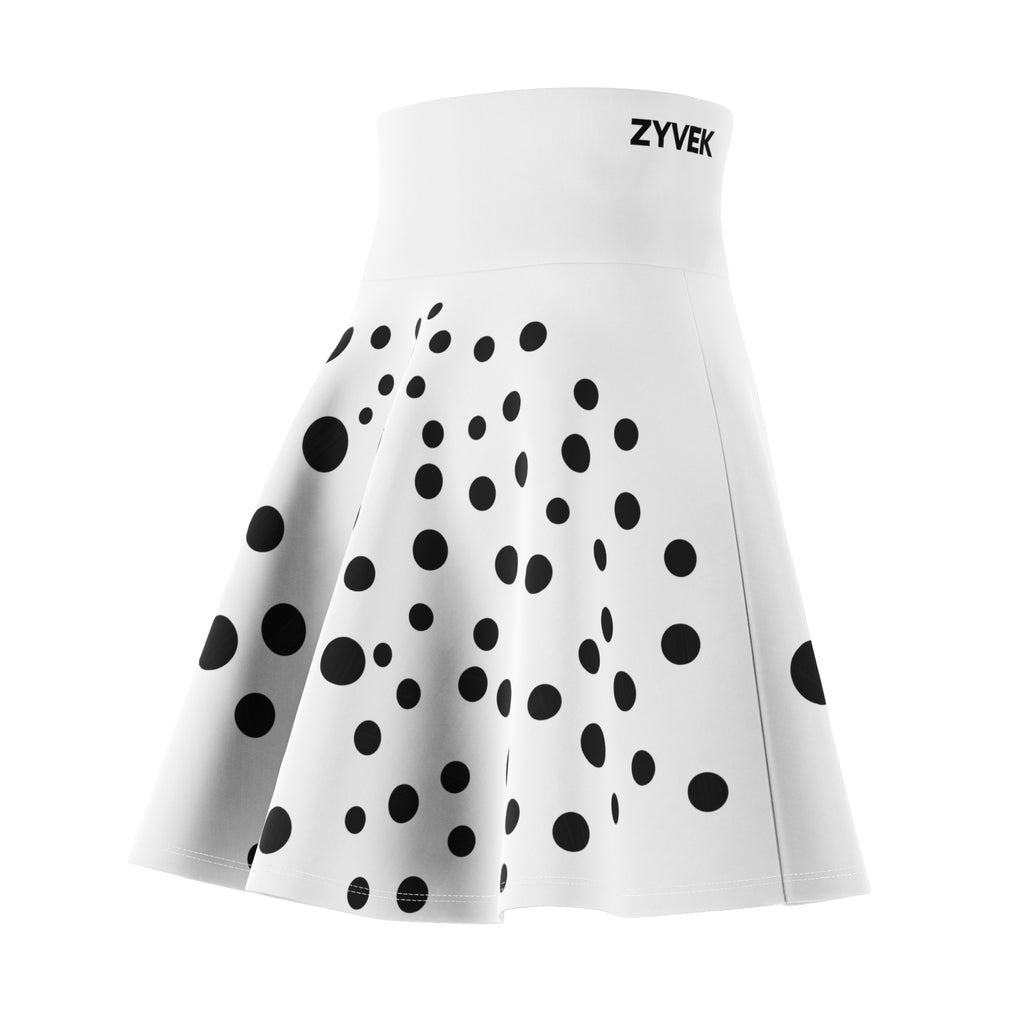 ZYVEK PolkaFlow Skater Skirt – Retro Minimalist Streetwear