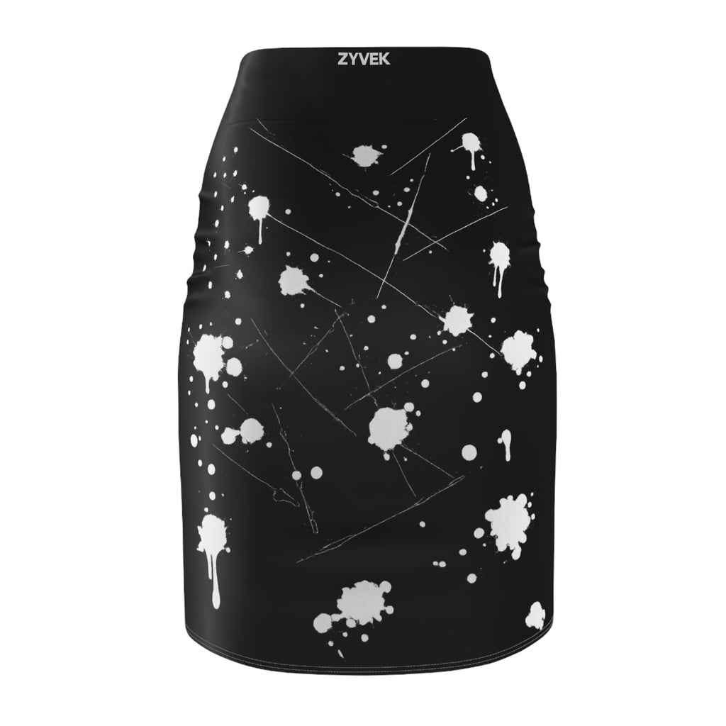 ZYVEK NightSplash Pencil Skirt – Bold Urban Streetwear Skirt