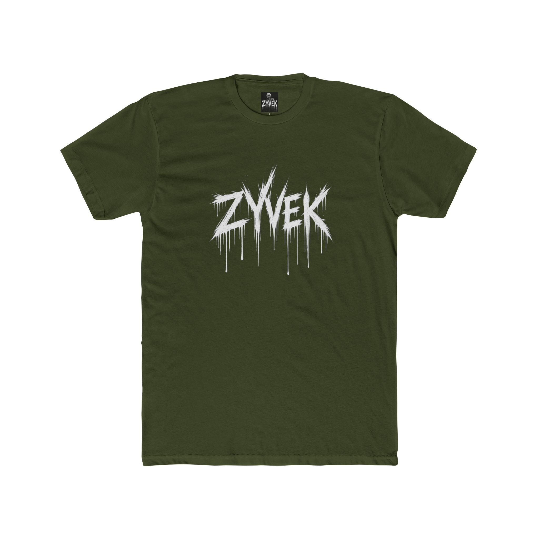 Zyvek Drip Logo Tee — Gothic Streetwear Graphic T-Shirt