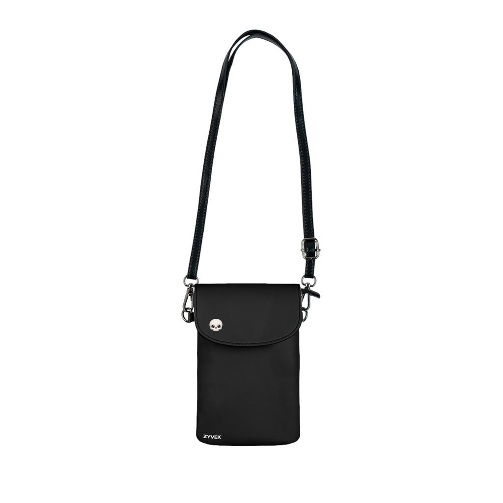 slim cell phone Black High-Waist Skater Skirt — Flared A-Line Mini for Everyday & Night Out