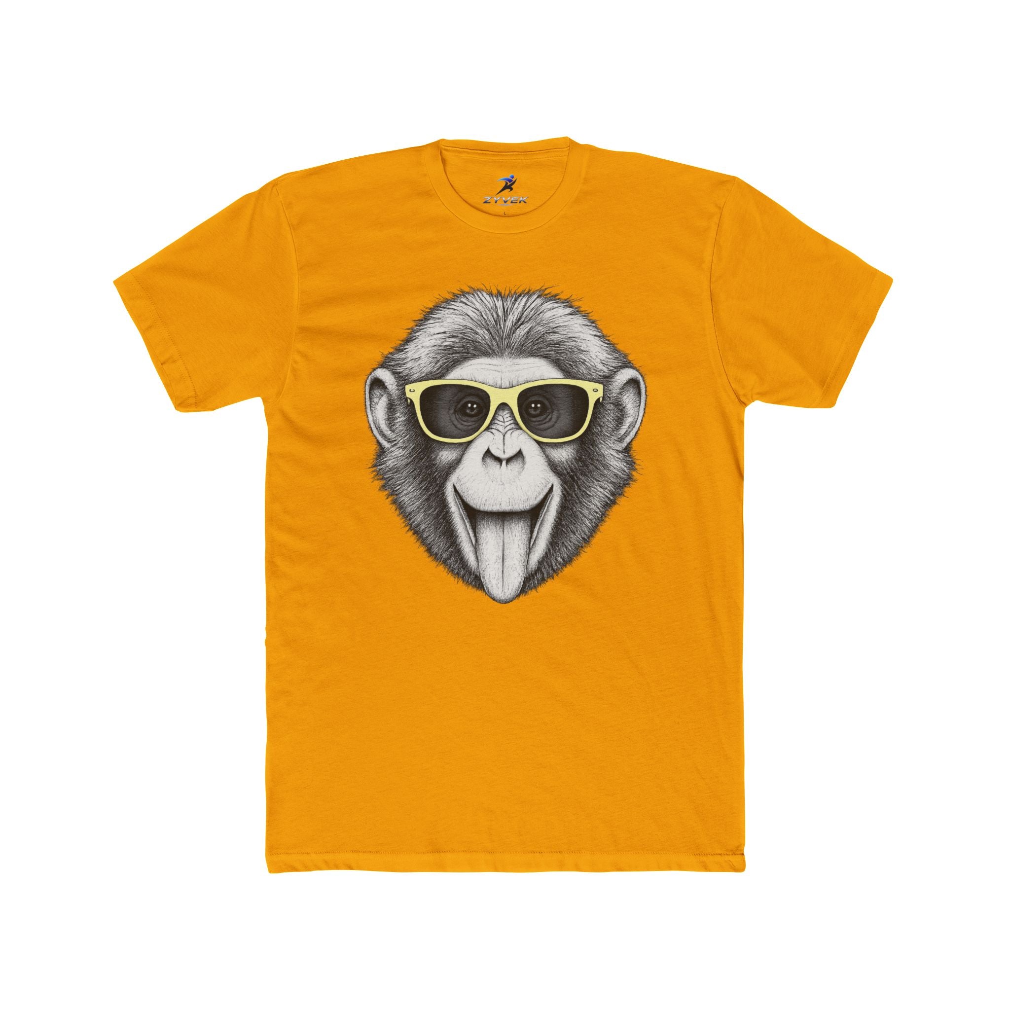 Chimp with Sunglasses Graphic Tee — Playful Monkey Face T-Shirt