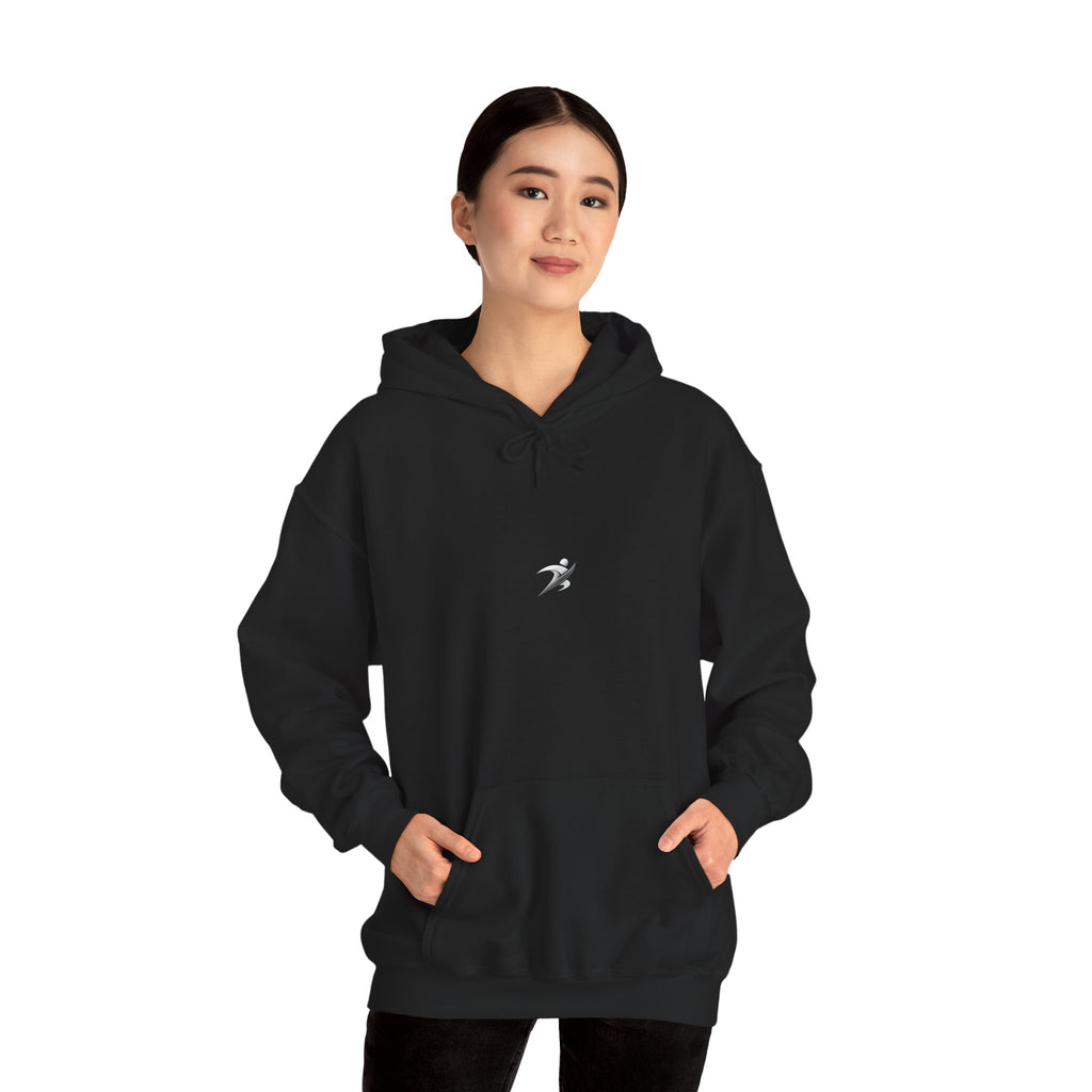 Minimal White Hoodie with Tiny Swift Bird Emblem