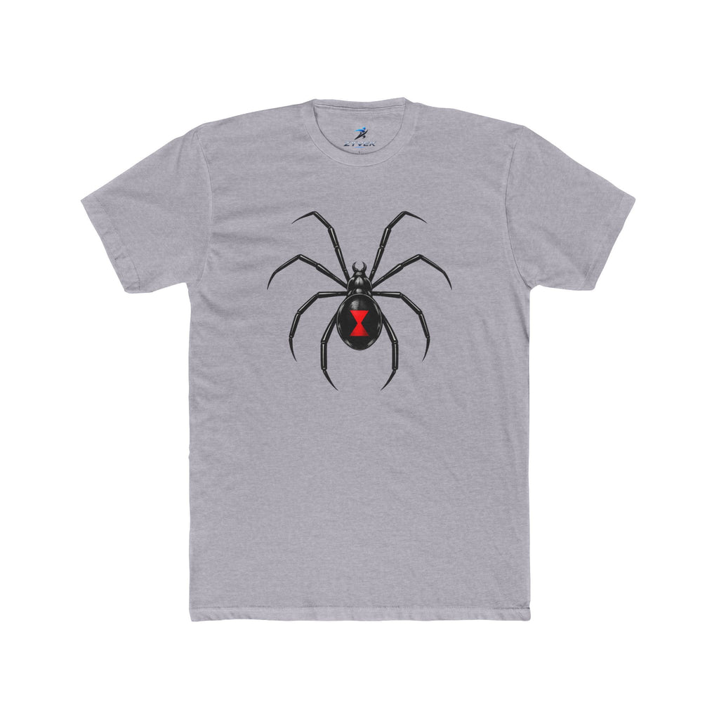 Black Widow Spider Tee - Red Hourglass Graphic T-Shirt