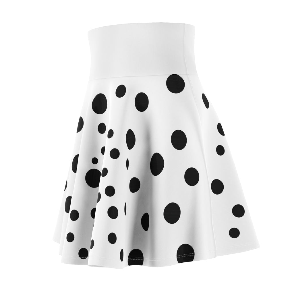 ZYVEK PolkaFlow Skater Skirt – Retro Minimalist Streetwear